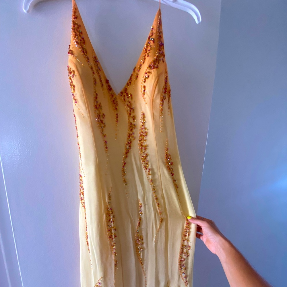 Fancy silk beaded dress